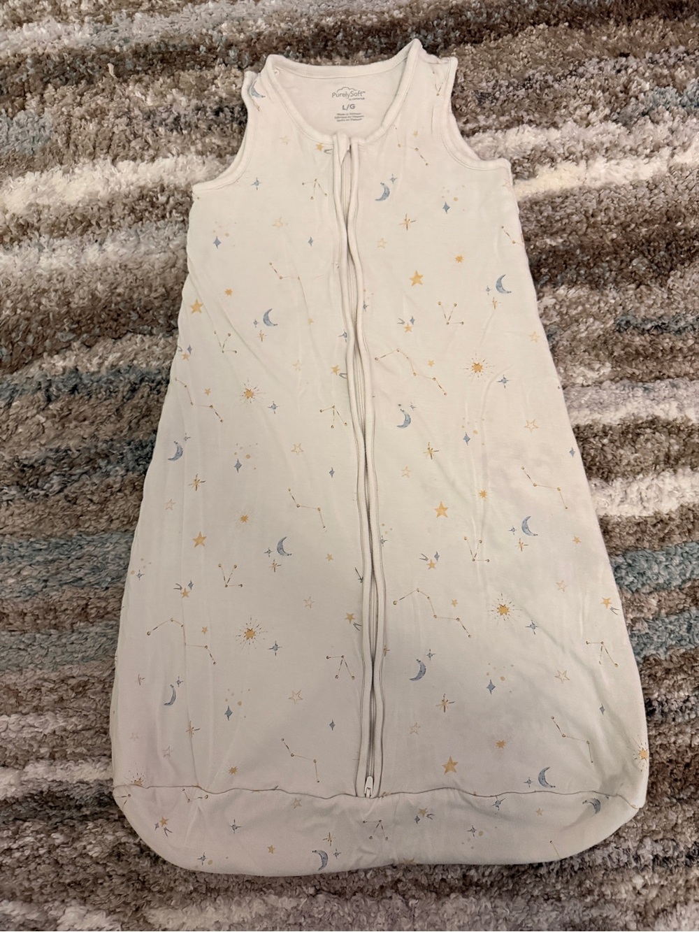 Carters Purely Soft Moon & Star Print sleep sack